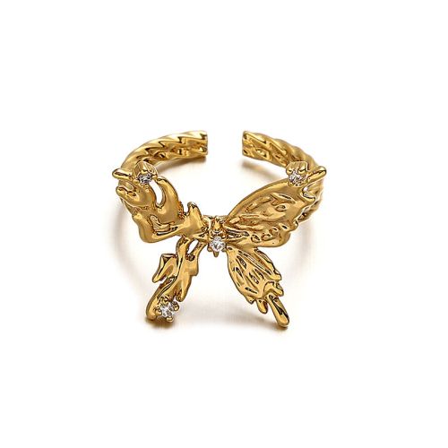 Chunky 18K Gold Butterfly Cocktail Rings | QT2304