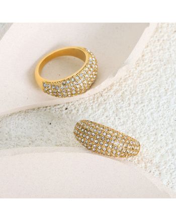 18K Gold Plated Sparkling Ring | A519